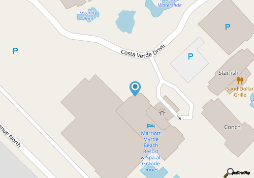 2-bedroom villa in superb NorthMyrtle Beach Marriott Vacation club grandes map location