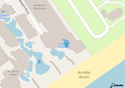 Oceanfront Views from this Condo with Full Kitchen, king bed, pools and hot tubs map location