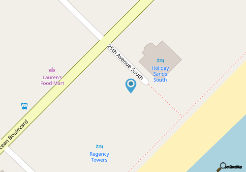 HS-1023 Ocean View Retreat, 1 Bedroom Condo on the 10th Floor in Myrtle Beach map location