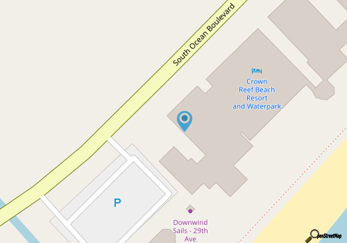 South Beach Resort 2 BDRM Myrtle Beach Access map location