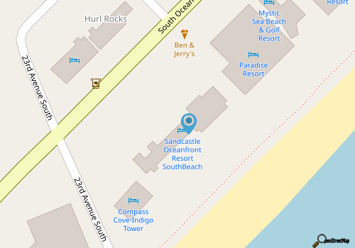 New Direct Oceanfront at Sandcastle South | Pools! map location