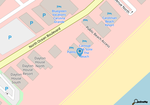 Amazing Oceanfront 1 Bedroom Condo + Official On-Site Rental Privileges map location