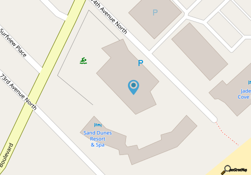 Sand Dunes ocean front condo map location