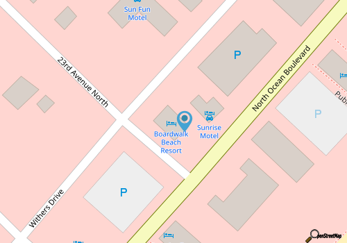 Boardwalk Beach Resort #932 Gorgeous1 Bedroom Oceanfront Condo map location