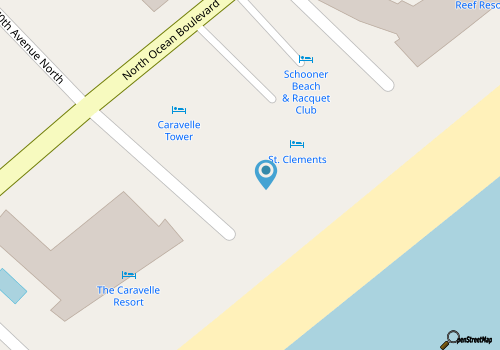 Beachfront condo with ocean views, on-site pool, WiFi, central AC map location