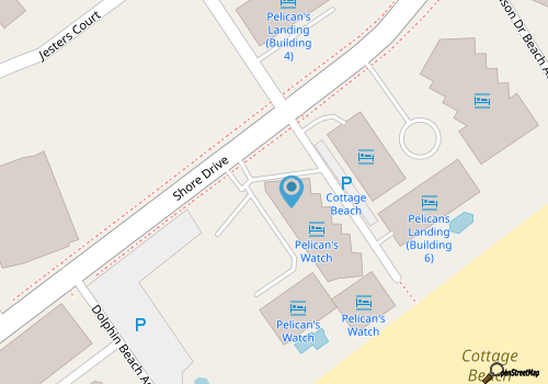 Fantastic escape with beach access, pool, WiFi, & furnished balcony map location