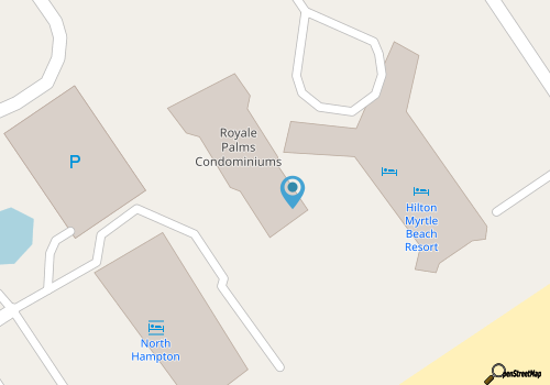 Ocean View Luxury Condo in Royale Palms, Kingston Plantation, Myrtle Beach SC map location