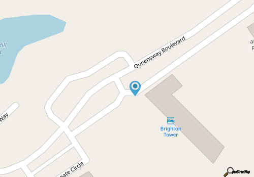 Brighton 107G Ocean view studio on 1st floor map location