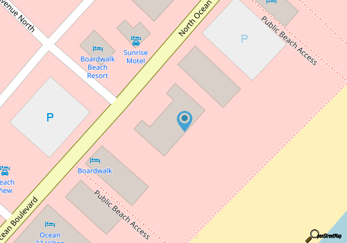 Direct Oceanfront, In the middle of happening area map location