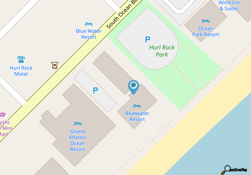Blue Water Resort 1009 - Oceanview 1 Bedroom Condo - Indoor/Outdoor Pools, Hot Tub, Lazy River, Sauna map location