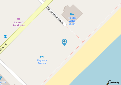 HS-1003 Ocean View Condo in Myrtle Beach, 1 Bedroom, Sleeps 4 map location