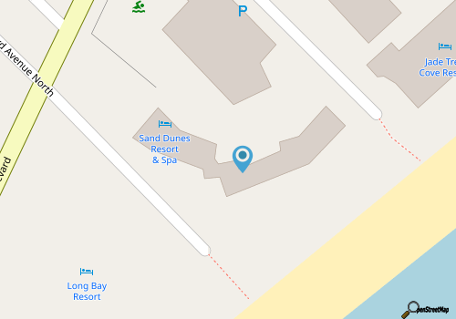 The Vivid OceanFront Apartment at Sand Dunes Resort map location