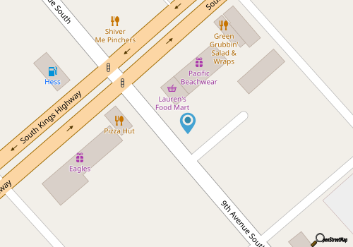 Walk to Waves, Rides & Bites – Stay in the Action! map location