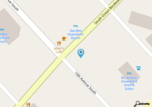 Oceanfront Condo in Myrtle Beach: Near Restaurants map location