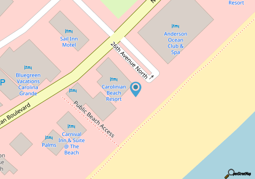 Ocean View Beach Suite w Lazy River map location