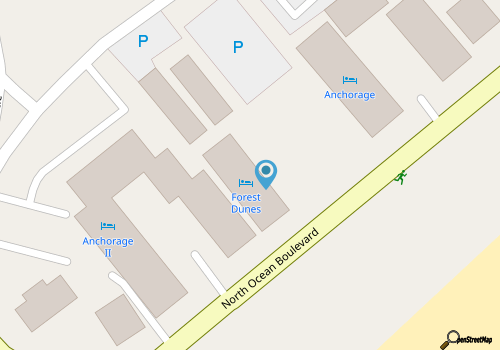 Forest Dunes 204- Side Ocean View 1 Bedroom- Pool map location