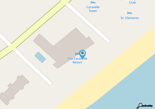 Caravelle Resort Ocean View Suite - Double rooms map location