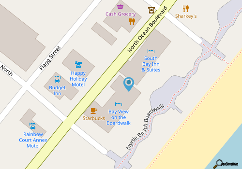 3BR/3BA Oceanfront Corner unit On Boardwalk map location