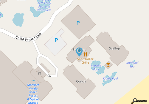 Oceanside - 2 Bedroom - Marriott's OceanWatch Villas at Grande Dunes - Full Resort Access map location