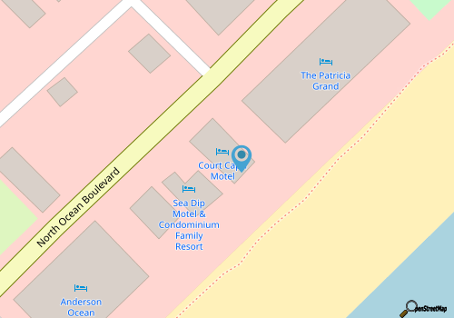 Oceanfront 2 Queen Kitchenette Studio 1st Floor map location