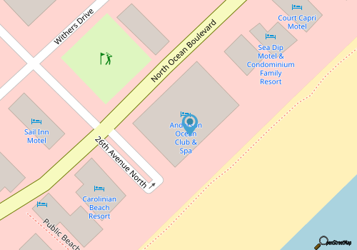 Hilton Grand Vacations Club at the Anderson Ocean Club map location