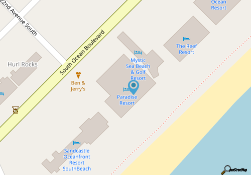 New Oceanview Studio, 2 Queens, Paradise Resort! map location