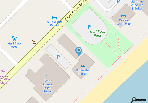 301 Direct Oceanfront 1 bedroom/1 bath condo map location