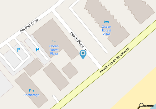 Ocean Forest Plaza 606 -1BR/1BA- Pool map location