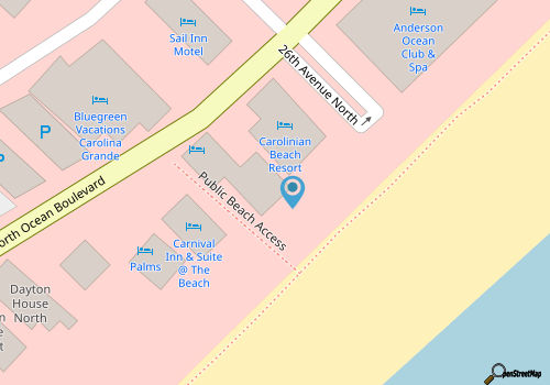 Carolinian Resort Direct Oceanfront King 2bd/2ba map location