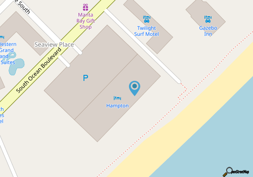  Beach condo, King Bed, Restaurant in building, Ocean Views, Tiki bar !  map location