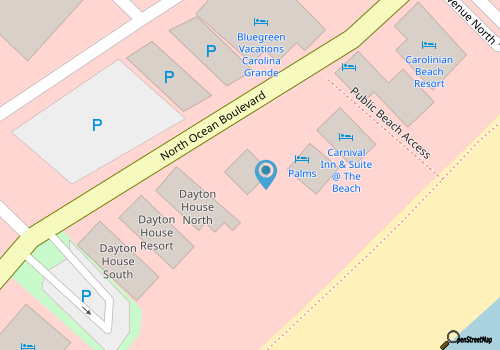 Stunning Ocean Views Directly on Beach in Renovated King Suite Perfect Location! map location