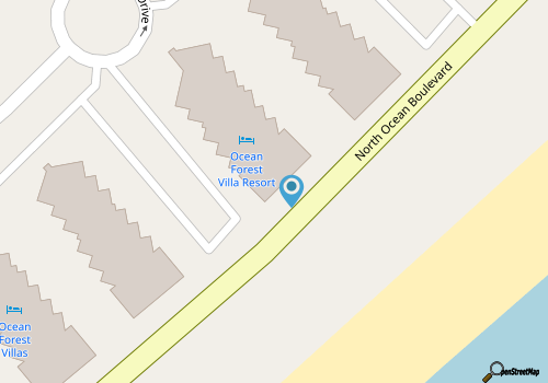Beachfront condo-clean & bright. Beach access, ocean view, pools & nearby golf. map location