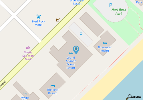 Myrtle Beach Oceanfront Calm in Winter Grand Atlantic 1504 map location