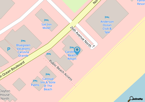 8th-floor oceanfront studio with pool, hot tub, gym, AC, & balcony map location