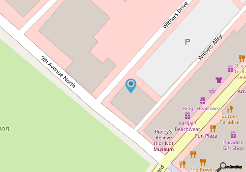 Welcoming 1-bedroom hotel with AC in Myrtle Beach map location