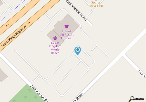 Sandcastle Resort, Resort Perks - Prime Location map location
