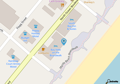 Stylishly Decorated Oceanfront studio, Kitchenette, Free Parking map location