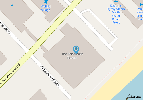 OceanFront One bedroom (9th floor) map location
