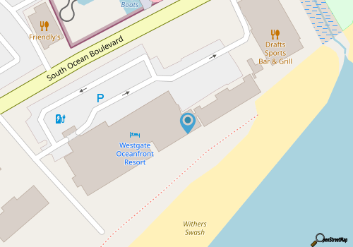 Vacation at Myrtle Beach Oceanfront Condo in Resort with Pools & Lazy River map location