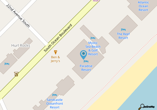 New Honeymoon King Suite, Oceanfront, Heated Pools map location