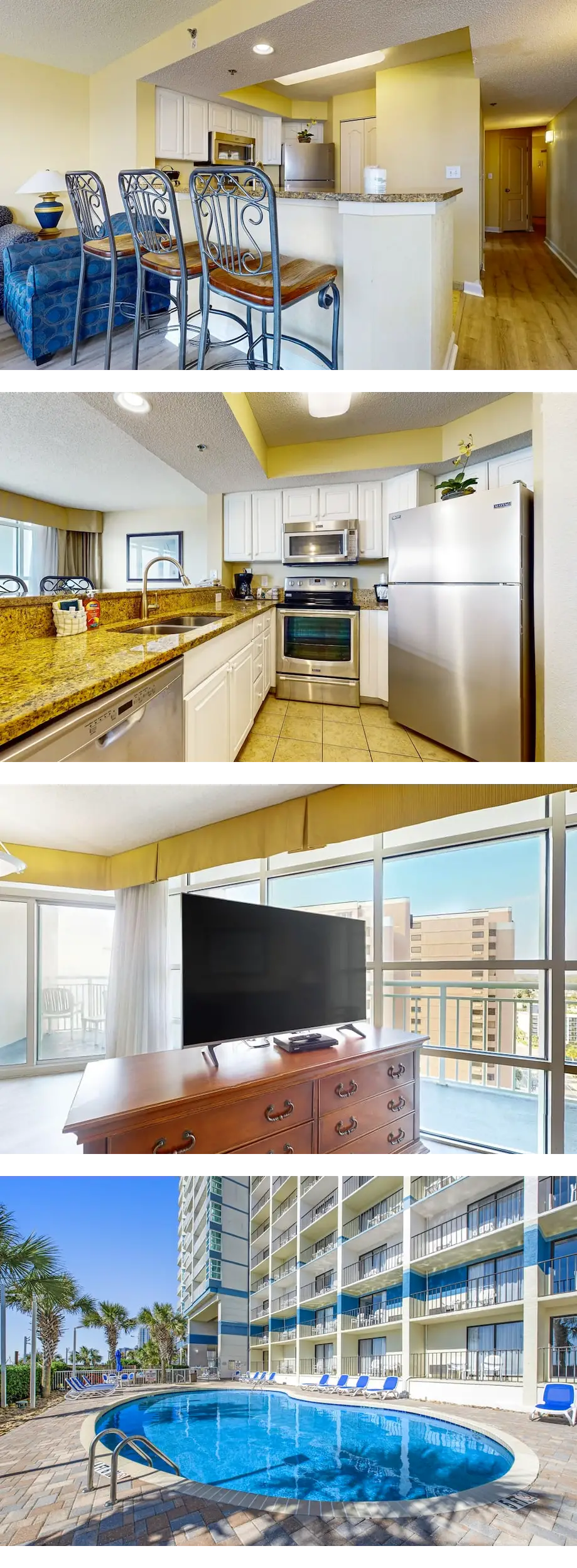 15th -floor condo with partial ocean vie...