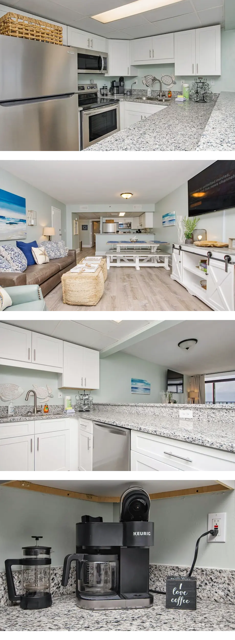 Beachfront! Laundry in Unit! Full Kitche...