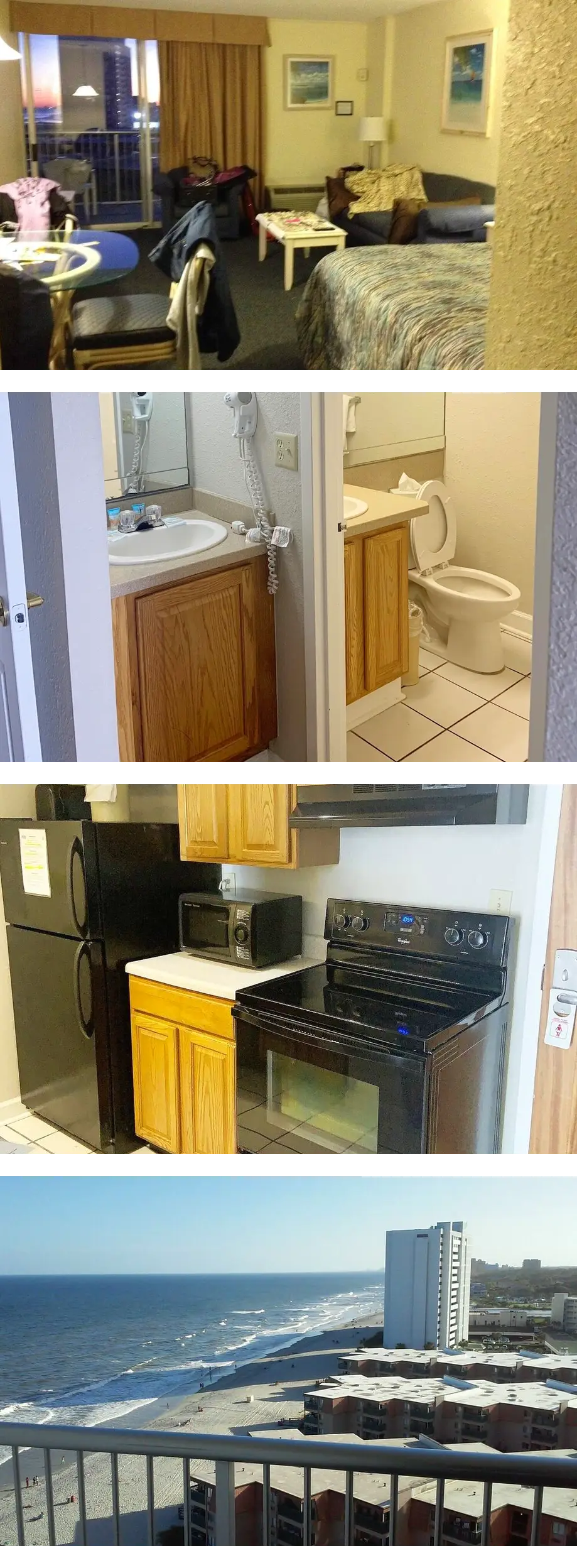 Ocean view studio unit that sleeps 4.