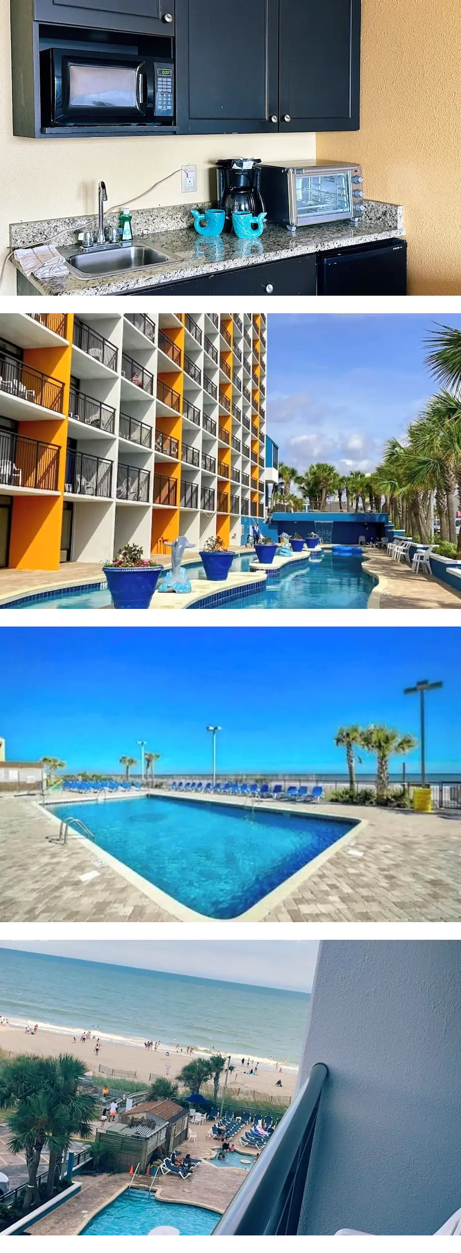 Beach view condo in Myrtle Beach with fi...