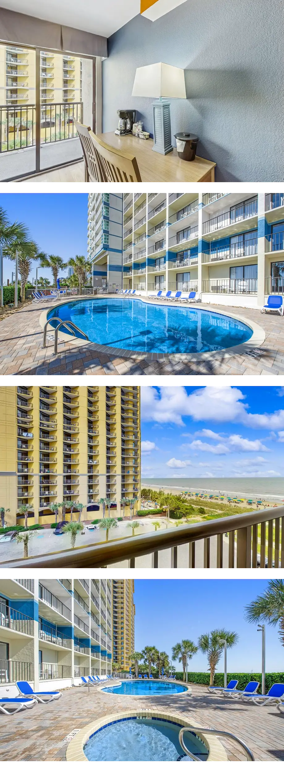 5th-floor studio with pool, hot tub, & A...