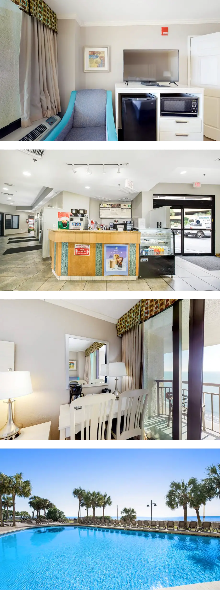 19th-floor ocean-view studio with AC, Wi...
