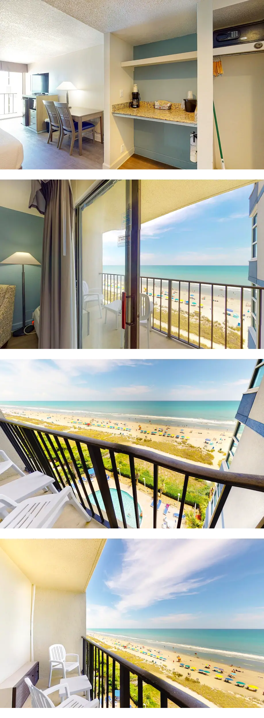 8th-floor oceanfront studio with central...