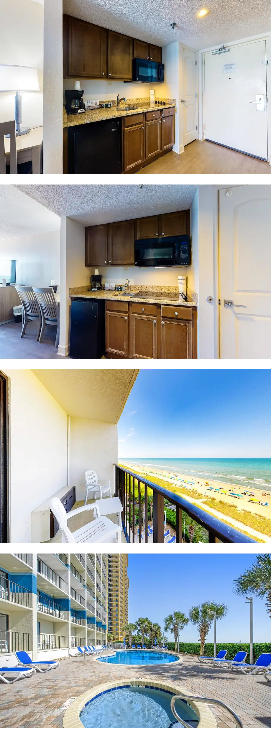 7th-floor oceanfront studio with AC, poo...