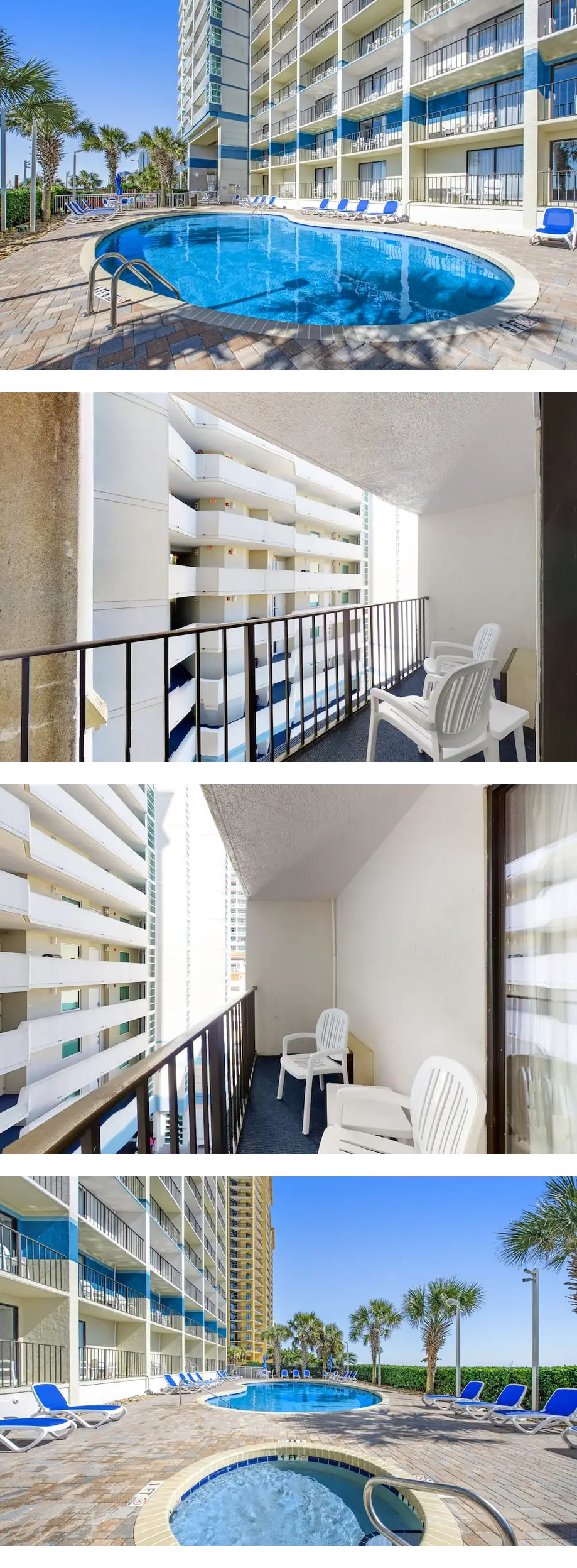7th-floor studio with pool, hot tub, & A...