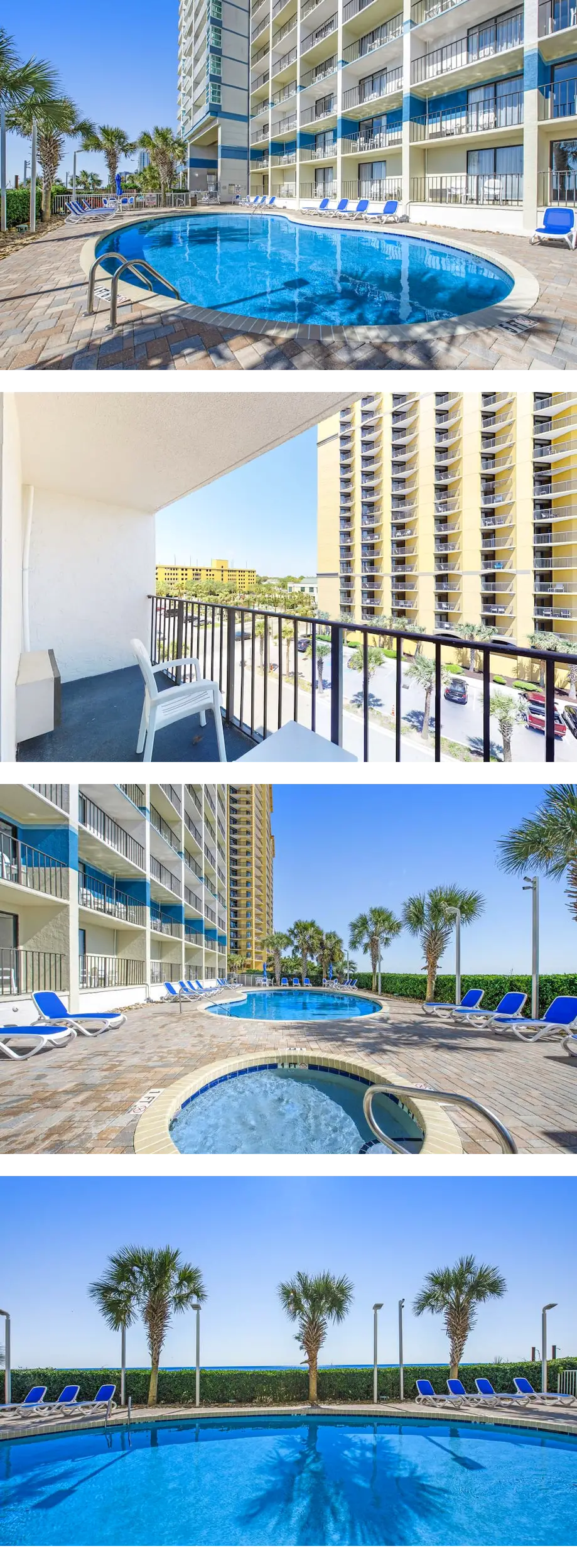 5th-floor studio with AC, pool, & hot tu...